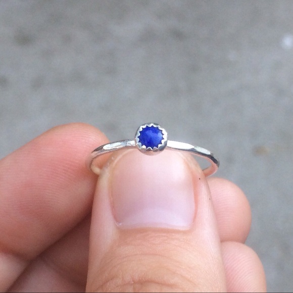 LAPIS LAZULI STACKING RING 💧 - Picture 3 of 4